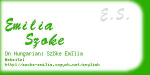 emilia szoke business card